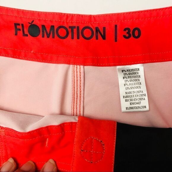 Flomotion Board Shorts Orange Men’s Swim Trunks Sz 30 - Picture 10 of 11